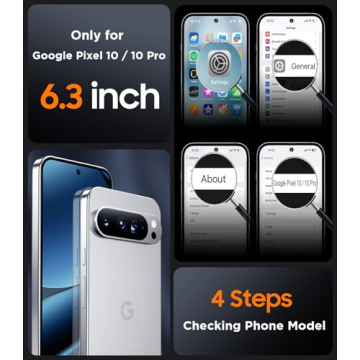 SPIDERCASE Magnetic for Google Pixel 10/Pixel 10 Pro Case, Military Grade Drop Protection Slim Trans...