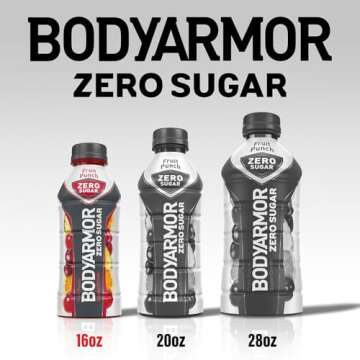 BODYARMOR ZERO Sugar Orange, Sugar Free Sports Drink - Low-Calorie Hydration - Natural Flavors with Potassium Packed Electrolytes, Antioxidants, and B-vitamins, 16 fl oz (pack of 12)