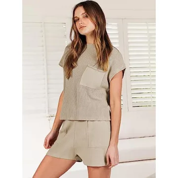 Comfortable ANRABESS Women's Summer Two Piece Outfit Set