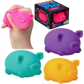 Schylling Nee Doh Dig It Pig 3 Pack Stress Balls