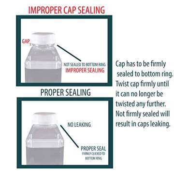 16 OZ Empty PET Plastic Juice Bottles - Pack of 10 Reusable Clear Disposable Milk Bulk Containers with Black Tamper Evident Caps Lids (10-Pack)