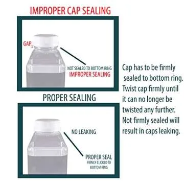 16 OZ Empty PET Plastic Juice Bottles - Pack of 10 Reusable Clear Disposable Milk Bulk Containers with Black Tamper Evident Caps Lids (10-Pack)