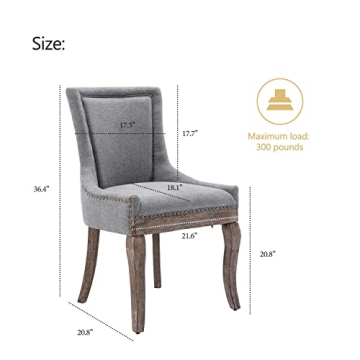 Kiztir Upholstered Dining Chairs Set of 6 for Elegant Dining