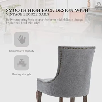 Kiztir Upholstered Dining Chairs Set of 6 for Elegant Dining