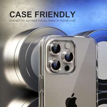 Stylish Choiche Camera Lens Protector for iPhone 15 Pro