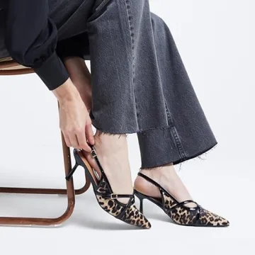 KaroNairy Stylish Leopard Print Kitten Heels for Women