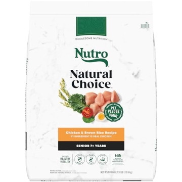 Nutro Natural Choice Senior Dry Dog Food, Chicken and Brown Rice Recipe, 30 lbs.