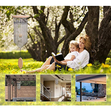 SuninYo Wind Chimes, 22 Tubes for Calm Melodies and Decor