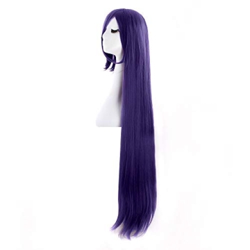 MapofBeauty 40" Synthetic Cosplay Wig - Dark Purple Long Hair