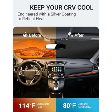 Proadsy Windshield Sun Shade for Honda CRV 2017-2022