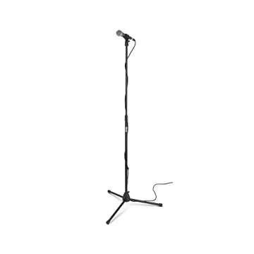 On-Stage MS7700B Tripod-Base Mic Stand (Setup for Vocal and Instrument Microphones, Adjustable Heigh...