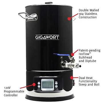 Northern Brewer - Gigawort™ Electric Boil Kettle - 4.4 Gallon For Homebrewing