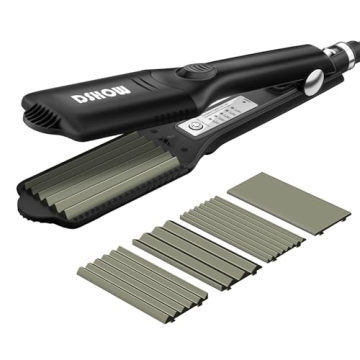 DSHOW Hair Crimper: Versatile Styling Tool with 4 Interchangeable Plates