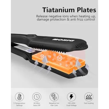 DSHOW Hair Crimper with 4 Interchangeable Plates for Women