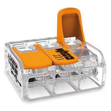 Wago 221-613 Lever-Nuts 10AWG 3 Conductor Compact Wire Connectors 10 PK Bag