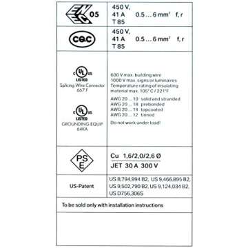 Wago 221-613 Lever-Nuts 10AWG 3 Conductor Compact Wire Connectors 10 PK Bag