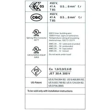 Wago 221-613 Lever-Nuts 10AWG 3 Conductor Compact Wire Connectors 10 PK Bag