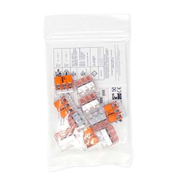 Wago 221-613 Lever-Nuts 10AWG 3 Conductor Compact Wire Connectors 10 PK Bag