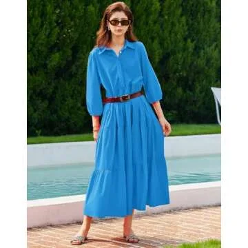 YEXPINE Women's Flowy Maxi Dress for Summer Elegance