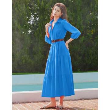 YEXPINE Women's Flowy Maxi Dress for Summer Elegance