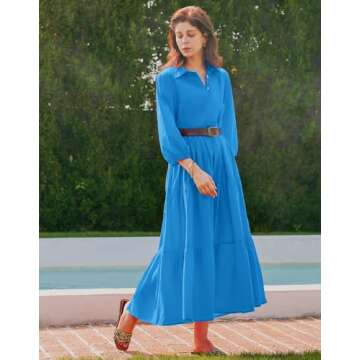 YEXPINE Women's Flowy Maxi Dress for Summer Elegance