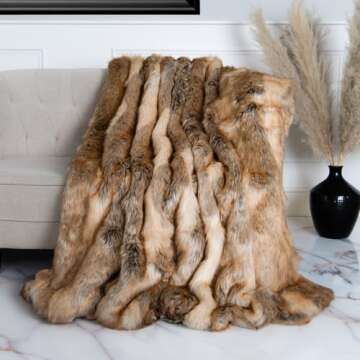 Luxury Faux Fur Oversized Throw Blanket - Warm & Cozy