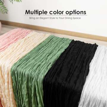 Isaspire Cheesecloth Table Runner for Elegant Table Decor
