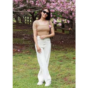 Chic ZESICA Women's Summer Color Block T-Shirt