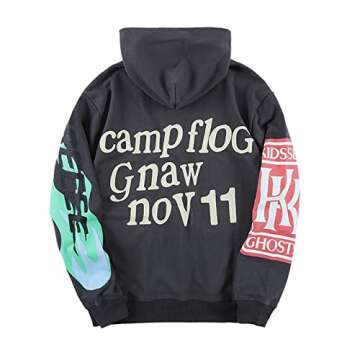 Cactus Pack Lucky I See Ghosts Hoodie KY West Hoodie Men's Graphic Hip Hop Pullover Heavyweight Hood...