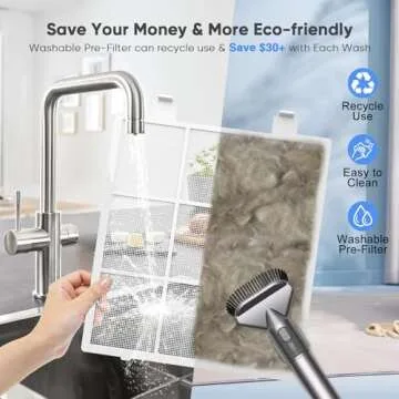 DAYETTE Air Purifiers for Home Large Room, H14 Hepa filter with Washable PreFilters, Air Purifiers f...