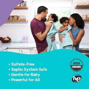 Hello Bello Concentrated Laundry Detergent, Plant Based Organic Liquid Detergent for Babies and Kids, lavender, 50 FL Oz (1 Pack) (100524)