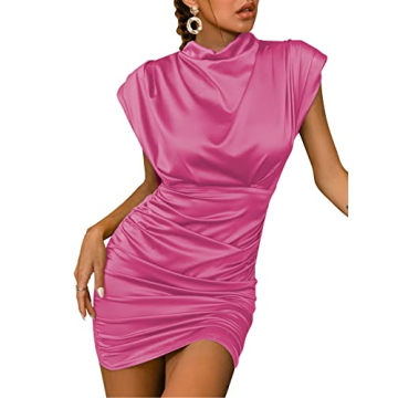 Elegant LYANER Satin Silk Mini Dress for Parties