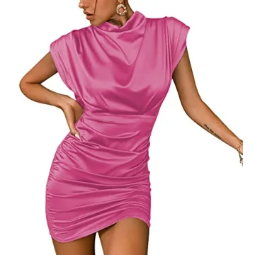 Elegant LYANER Satin Silk Mini Dress for Parties