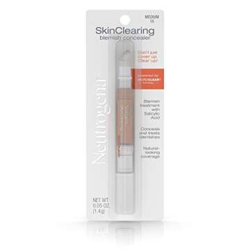 Neutrogena SkinClearing Blemish Concealer Face Makeup with Salicylic Acid Acne Medicine, Non-Comedog...