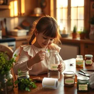 SallyFashion Kraft Gift Label Stickers, 3x2 Inch, 200 Pack, Adhesive Decorative Labels for Party Favors, Food, and Presents