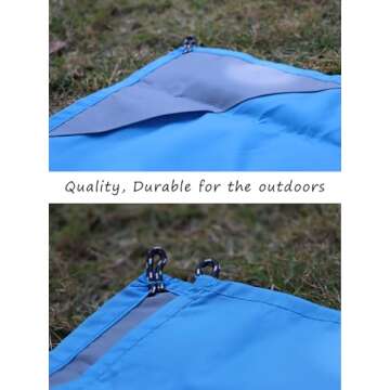 Orga'Neat Pocket Blanket -Compact Picnic Blanket, Beach Blanket Sandproof, 55”x60” Packable Ligh...