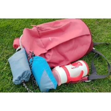 Orga'Neat Pocket Blanket -Compact Picnic Blanket, Beach Blanket Sandproof, 55”x60” Packable Lightweight Fast Dry Small Tarp Mat for Hiking Concert Travel Festivals, Water-Resistant, Fit in Small Bag