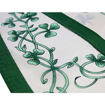 Irish Shamrock Scarf Silk Ireland Celtic Headscarf St. Patrick's Day 52" x 12"