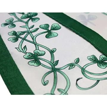 Irish Shamrock Scarf Silk Ireland Celtic Headscarf St. Patrick's Day 52" x 12"
