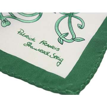 Irish Shamrock Scarf Silk Ireland Celtic Headscarf St. Patrick's Day 52" x 12"