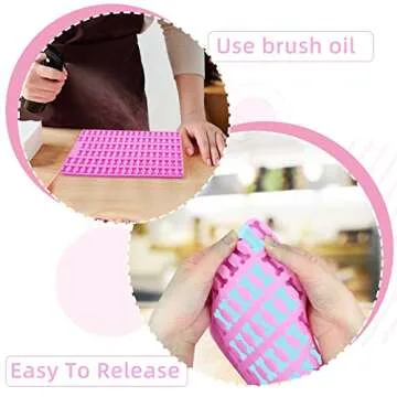 Dioycli Mini Silicone Molds Dog Treat Molds, 106 Cavity Dog Bone and 69 Cavity Paw Print Silicone Mold, 2 PCs Food Grade Chocolate Molds for Baking Cookie, Candy, Biscuits