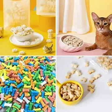 Dioycli Mini Silicone Molds Dog Treat Molds, 106 Cavity Dog Bone and 69 Cavity Paw Print Silicone Mold, 2 PCs Food Grade Chocolate Molds for Baking Cookie, Candy, Biscuits