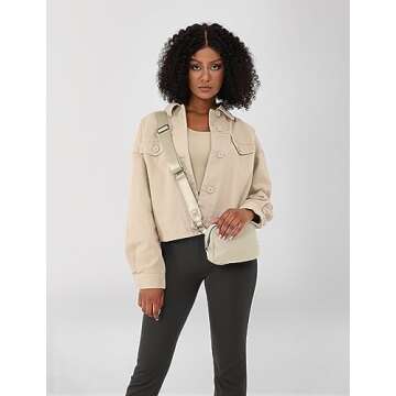 ODODOS Crossbody Bag with Adjustable Strap for Workouts, Travel & Hiking, Ivory