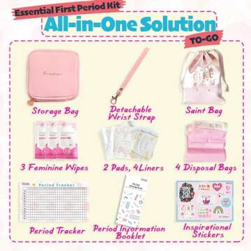 Essential Period Kit for Girls | MultipieYo First Period kit for Girls | Period Bags for Teen Girls ...