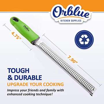 Orblue Lemon Zester & Cheese Grater - Premium Kitchen Tool