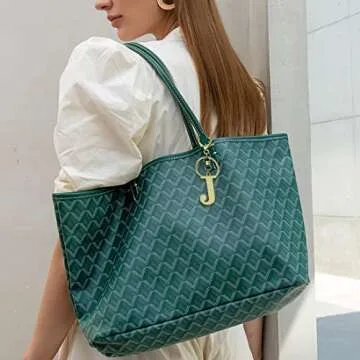 Stainless Steel Gold Letter Keychain for Personalization