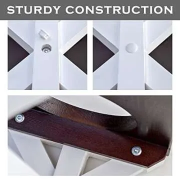 MAINEVENT Dog Bowl Stand, Elevated Dog Feeder for Small, Medium Breeds, 30 fl oz, Modern Farmhouse Style, Wood and Alloy Steel