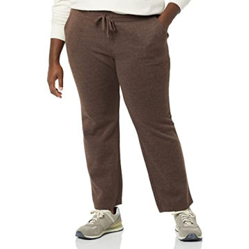 Amazon Essentials Straight Leg Sweatpants for Women, Fleece, Chocolate, X-Small - (Available in Plus Size)