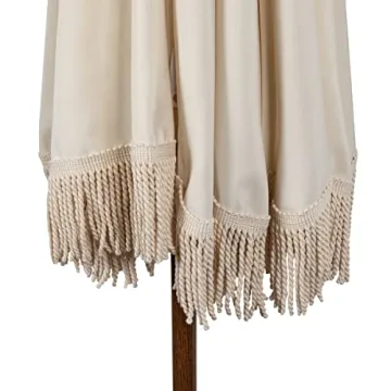 BEACH STATE Summerland 6.5 Feet Beach Umbrella with Fringe