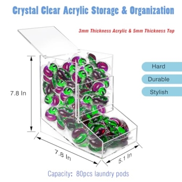 Stylish Acrylic Laundry Pods Container for Home Organization